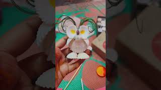 Easy crafts work with oyster 🦉❤️craft clayartideadiyartartist youtubeshortsshortsviralvideo [upl. by Neerual365]