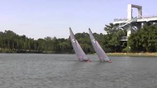 Joysway 8812 Focus V2 one meter RC sailboat video [upl. by Aonian]