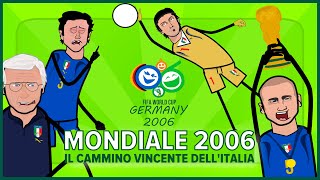 MONDIALE 2006  IL CAMMINO VINCENTE DELLITALIA  CARTOON PARODY VIDEO COMPLETO [upl. by Frere199]