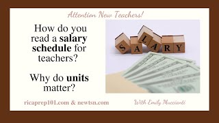 How do you read a salary schedule for teachers Why do units matter [upl. by Wong]