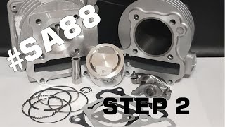 139qmb big bore kit instructions  SA88  Step 2 Installation [upl. by Ahsema842]