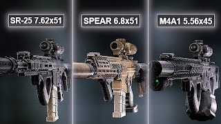 SPEAR 68 vs SR25 vs M4A1 Meta Build Comparison [upl. by Ayotel]