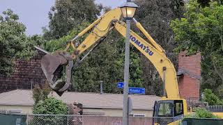 mech dinosaur eating concrete foundation and brick wall [upl. by Wind848]