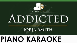 Jorja Smith  Addicted  LOWER Key Piano Karaoke Instrumental [upl. by Ahidam]