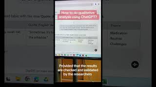 Thematic Analysis using ChatGPT coding transcript computeraided qualitative data analysis ai [upl. by Hardman67]