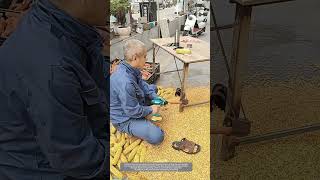 That Tubular Device Welded on the Iron Table Leg Means a Lot to Corn Shelling Work [upl. by Barsky]