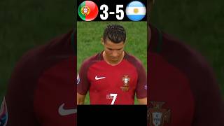 Portugal vs Argentina penalty shootout 🔥🤯  Ronaldo vs Messi🔥ronaldo messishortsfootballcr7🤯👍 [upl. by Sacttler]