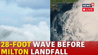 Hurricane Milton In Florida 2024 LIVE  Massive 28Foot Wave Captured Inside Hurricane Milton  N18G [upl. by Alihet]