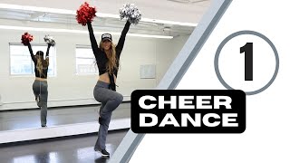 Cheer dance routine 1  step by step cheerleading dance tutorial pom poms cheerleader learn class [upl. by Filia]