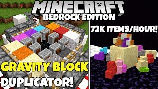 Minecraft Bedrock Broken Easy Gravity Block Duplicator 72000 ItemsHour MCPE Xbox PC Ps4 [upl. by Nonnahs]