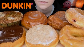 ASMR Dunkin Donuts Apple Fritter Coffee Roll Blueberry Muffin Glazed Jelly Donut Boston Cream [upl. by Faruq]