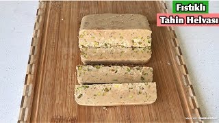 EVDE TAHİN HELVASI YAPIMI  Tahini halva recipe [upl. by Llehctim]