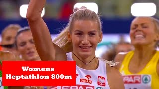 Womens Heptathlon 800m  European Athletics Championships Munich 2022 Adrianna The New Queen [upl. by Ilojna348]