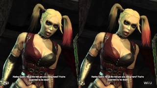 Batman Arkham City Wii U vs PlayStation 3 Comparison Video [upl. by Travax]