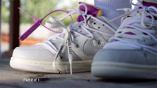 Nike Off White Dunk Lot 3 Part 1 [upl. by Eilzel]