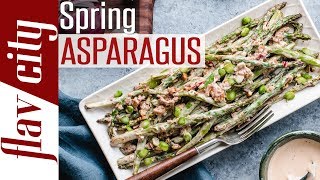 Blistered Asparagus With Insane Sauce  How To Cook Asparagus [upl. by Enimajneb490]