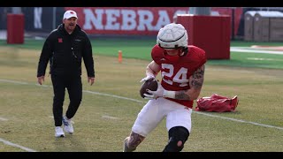 Nebraska tight end Thomas Fidone spring press conference [upl. by Hameerak]