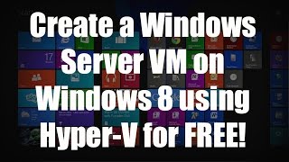 HOWTO Create a Windows Server 2008 R2 Virtual Machine on Windows 8 Hyper V [upl. by Yliak151]