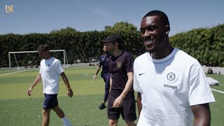 Chelsea Stars César Azpilicueta amp Callum HudsonOdoi Visit LAFC Youth Camp [upl. by Nedlog]