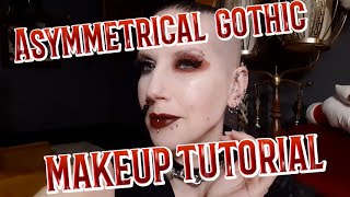 Asymmetrical Gothic Makeup Tutorial  Madame Absinthe [upl. by Wake]