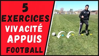 Entrainement VIVACITÉ et travail dAPPUIS football I 5 EXERCICES [upl. by Lahsiv962]