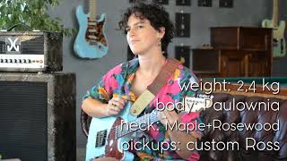 Ross PesoPiuma Telecaster Demo  Daphne Blue Model [upl. by Sindee]