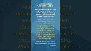 Professional Goals Wednesday Write a mission statement that guides your career decisions [upl. by Behnken]