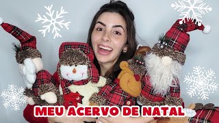 MOSTREI TUDO QUE TENHO DE DECORAÇÃO DE NATAL 🎄🎅❤️ [upl. by Ayek]