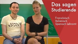 quotDas sagen die Studierendenquot  Französisch  Italienisch  Spanisch Lehramt studieren [upl. by Cyrille]