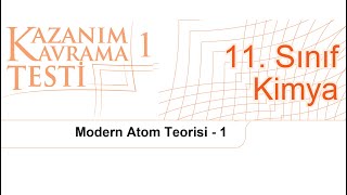 11 Sınıf Kimya Kazanım Kavrama Testi  1 Modern Atom Teorisi  1 [upl. by Tibbs]