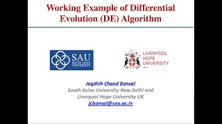 Working Example of Differential Evolution DE Algorithm [upl. by Anirbac775]