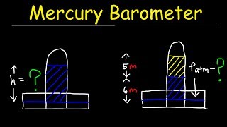 Mercury Barometer Problems Physics  Air Pressure Height amp Density Calculations  Fluid Statics [upl. by Berry]