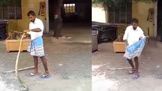 Amazing Snake Catcher India  Best Snake Catching Technique  లుంగీలో పాము [upl. by Edwin]