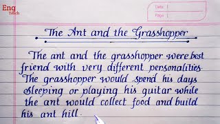 The Ant and the Grasshopper story  Story Writing  English story  story  writing  Eng Teach [upl. by Nosremaj]