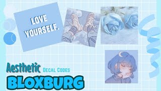 AESTHETIC PASTEL BLUE DECALS FOR BLOXBURG  ROBLOX [upl. by Uball]