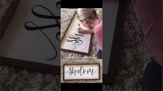 Hand Lettering a Wood Sign with Faux Calligraphy [upl. by Siwel]