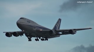 那覇空港 All Nippon Airways ANA Boeing 747400D JA8961 着陸 2013910 [upl. by Gurevich]