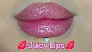 ✨️Juicy glossy lips ✨️ [upl. by Ayanal]