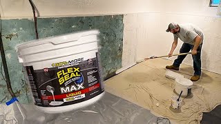 How to Waterproof Basement Walls With Flex Seal Products [upl. by Zetrom]