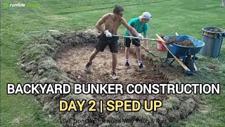 1 Hour in 1 Minute  Backyard Bunker Construction [upl. by Reginnej70]