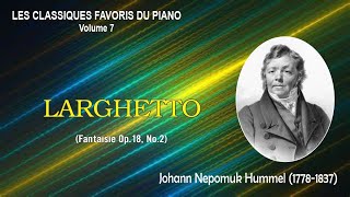 LARGHETTO de la Fantaisie Op18 No2  Johann Nepomuk Hummel [upl. by Tigram]