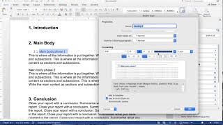 Tutorial Simple way of creating numbering headings and subheadings in Word [upl. by Joerg]