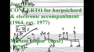 Josef Tal  Concerto for harpsichord amp electronic accompaniment [upl. by Keefer638]