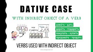 Basic Russian 2 Dative Case for Indirect Objects Common Verbs [upl. by Prestige]