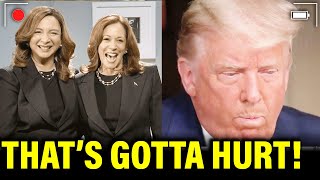 Watch Kamala SKEWER TRUMP in Surprise SNL Skit [upl. by Enehs385]