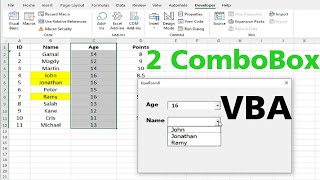 How to populate a combobox based on another combobox selection in Excel VBA [upl. by Bohaty]