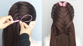 New Hairstyle For Wedding Bridesmaid  Attractive Hairstyle Tricks For Long Hair [upl. by Behl810]