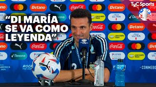 LA CONFERENCIA DE PRENSA DE SCALONI TRAS CONSAGRARSE CAMPEÓN DE LA COPA AMÉRICA POR SEGUNDA VEZ 🏆🏆💙 [upl. by Dud]