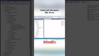 Insert and view data query in sql server  shorts [upl. by On]
