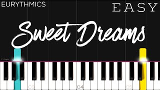 Eurythmics  Sweet Dreams  EASY Piano Tutorial [upl. by Eirojam508]